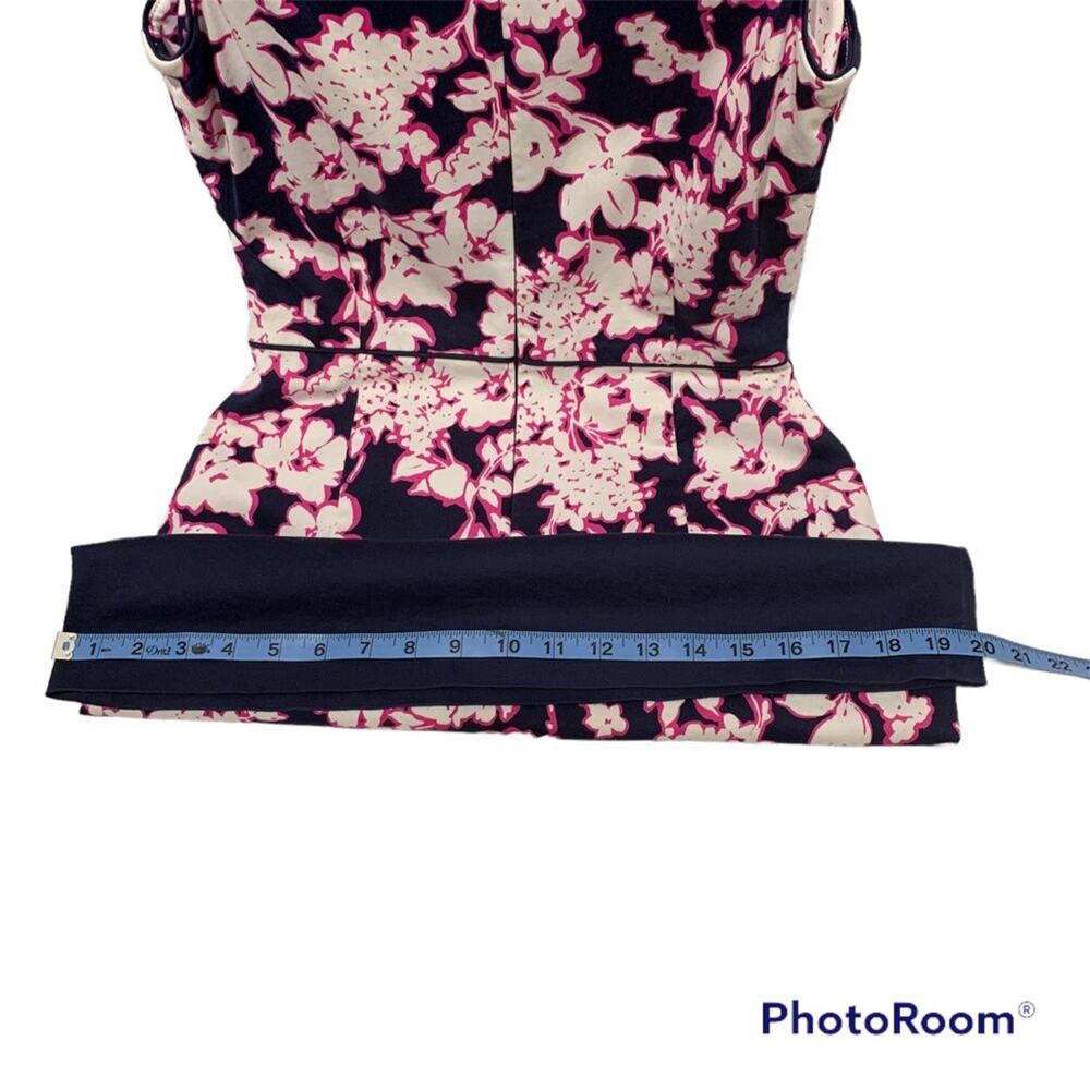 Tommy Hilfiger - Navy, Pink & White Floral Dress Size 0, EUC - Picture 4 of 14